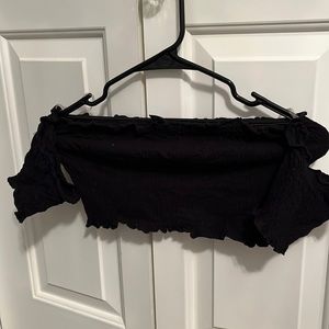 Black cute crop top
